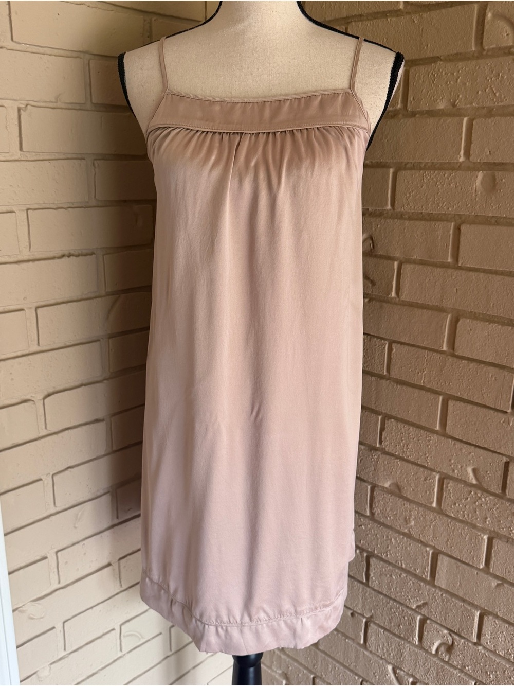 Haven Well Within Washable Silk Champagne Chemise Nightgown Minimalist Modern S